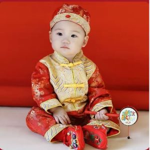 Romper Baby Boy Chinese 100 Days Romper Chinese New Year baby