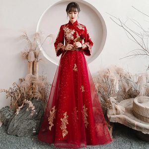 Pregnant women's wedding Dress , Chinese style long sleeve Bridal gowns,Chinese Bride Dress,Chinese Wedding dress