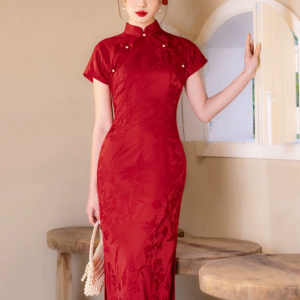 Red Qipao Wedding Gown for Bride
